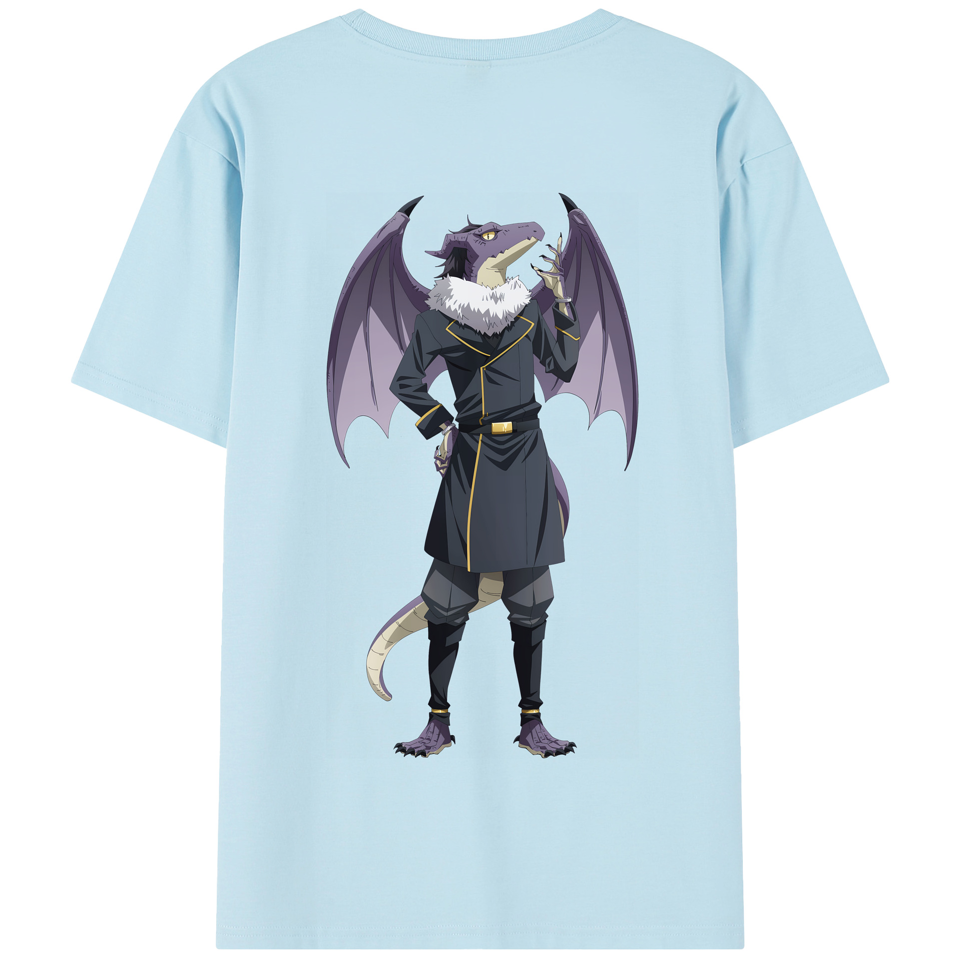 （画像用） 転スラ Regarding Reincarnated to Slime 綿100％半袖Tシャツ（背面プリント）